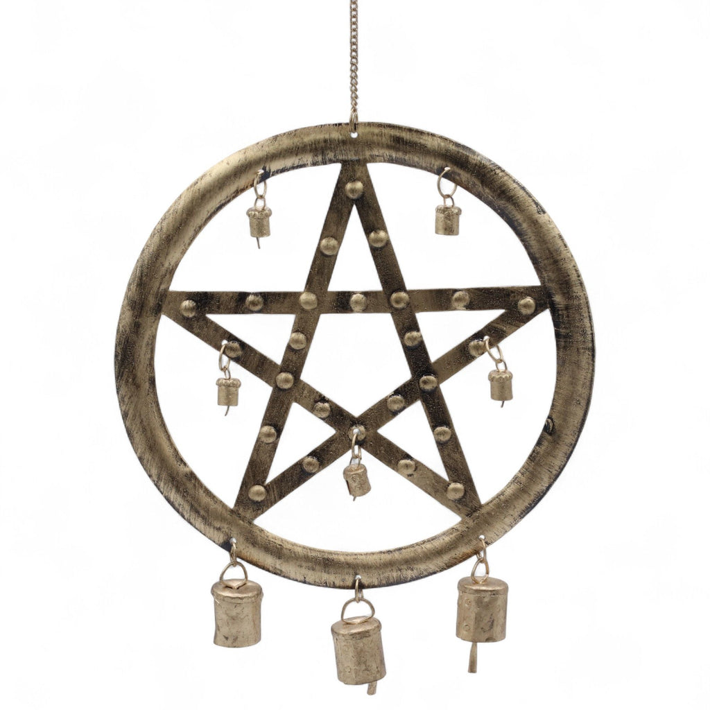 Indian Chimes - Pentagon with Cow Bells - 25x49cm