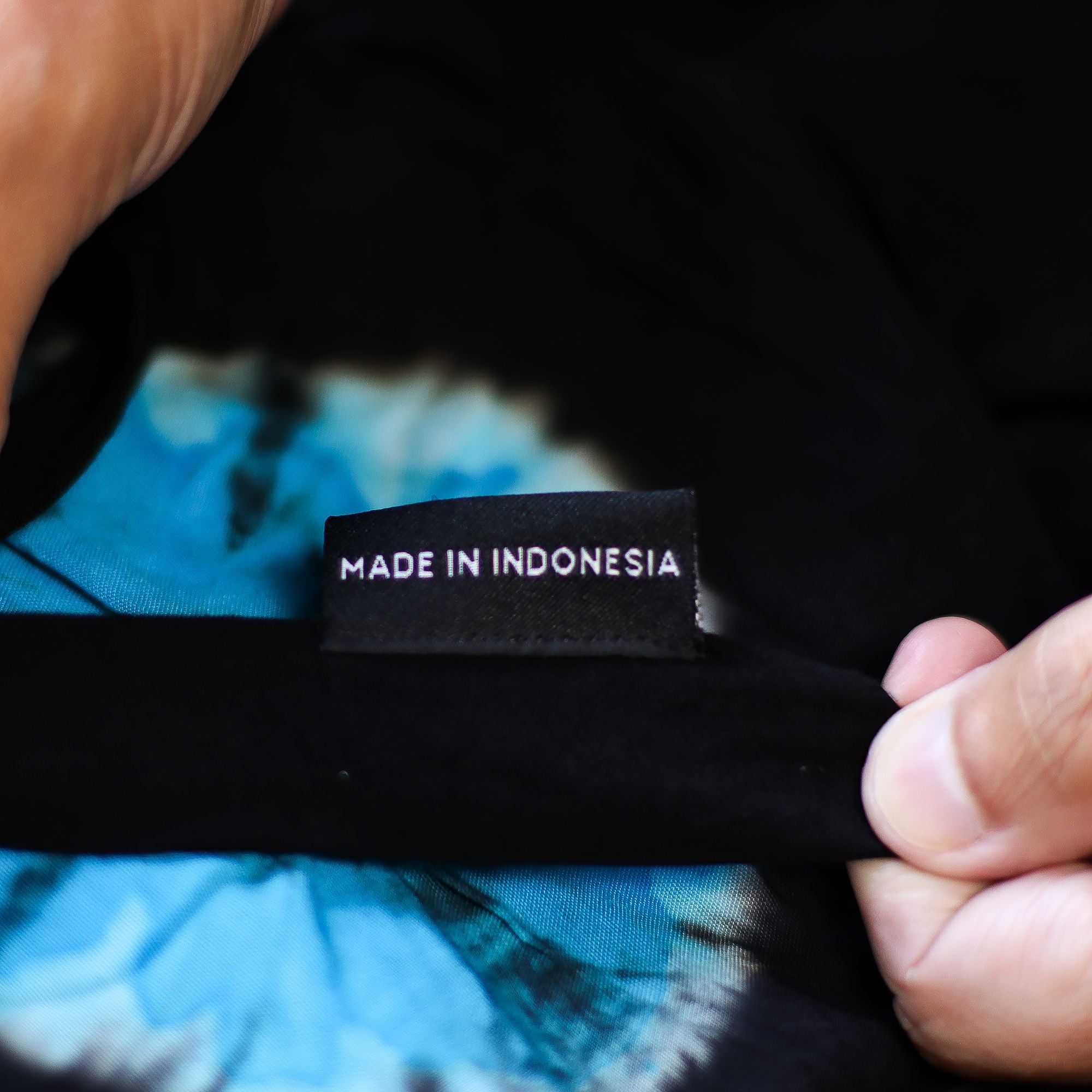 Japanese Style Lounge Pants - Black & Blue - M