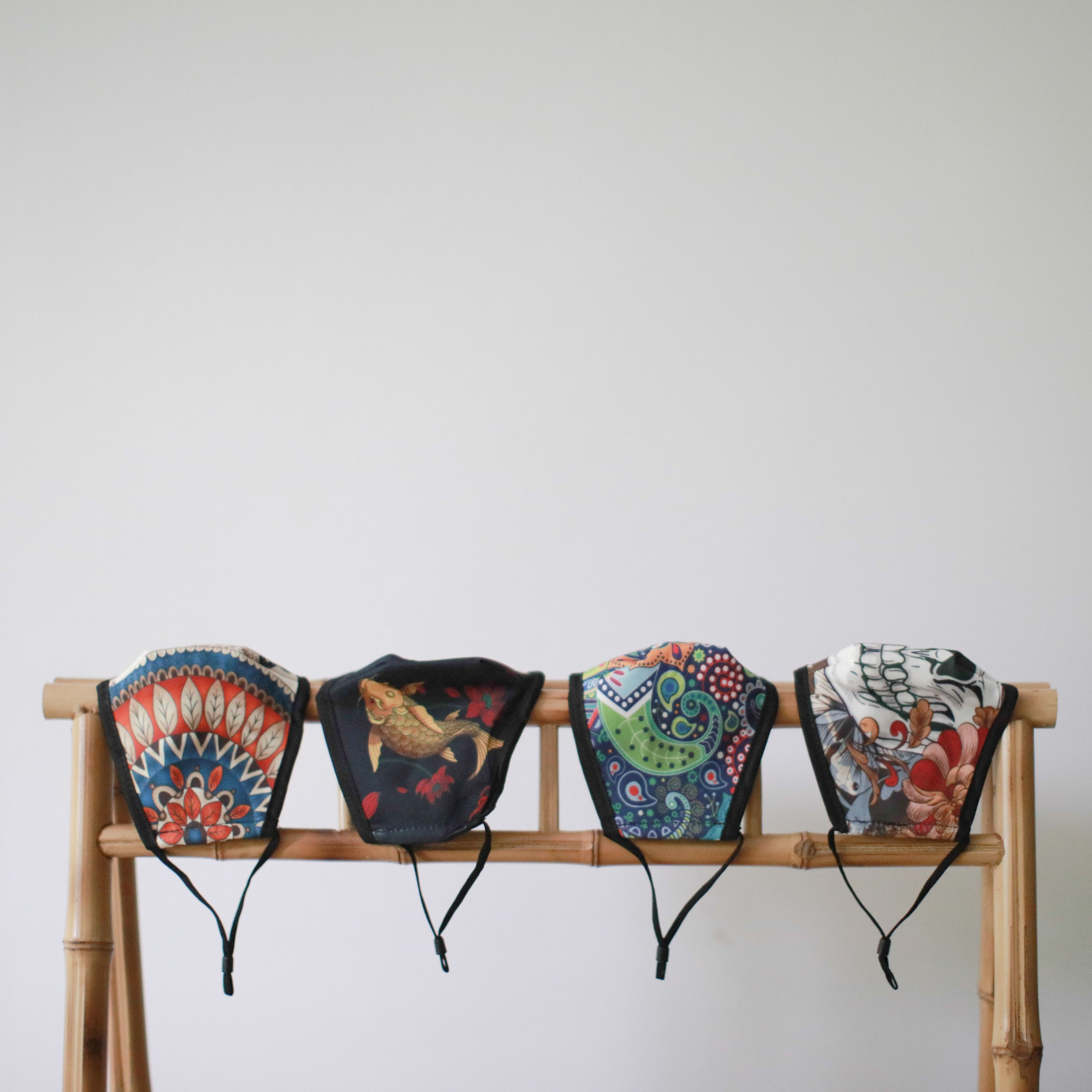 Reusable Fashion Face Covering - Colourful Calavera (Adult)
