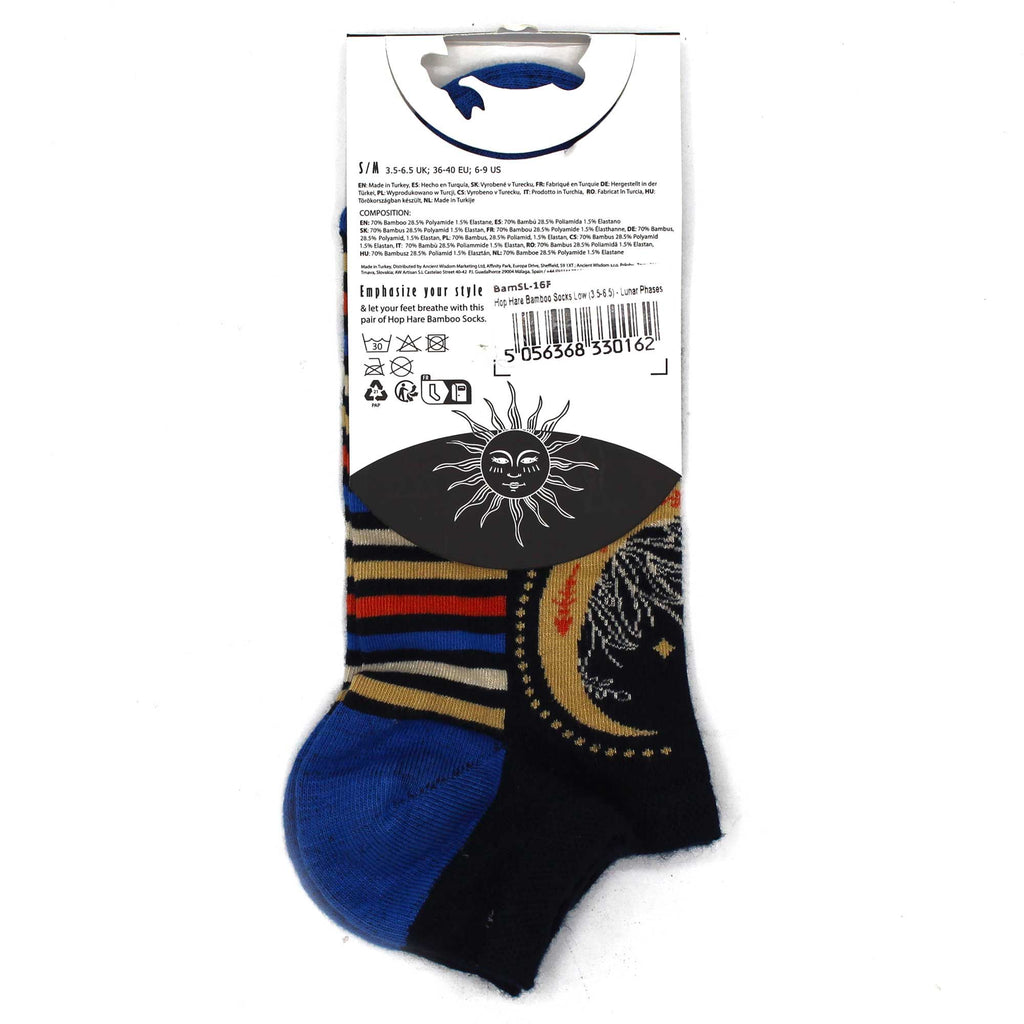 S/M Hop Hare Bamboo Socks Low (36-40) - Lunar Phases