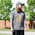 XLarge Stone Washed Teashirt - Hamsa - Dark Grey