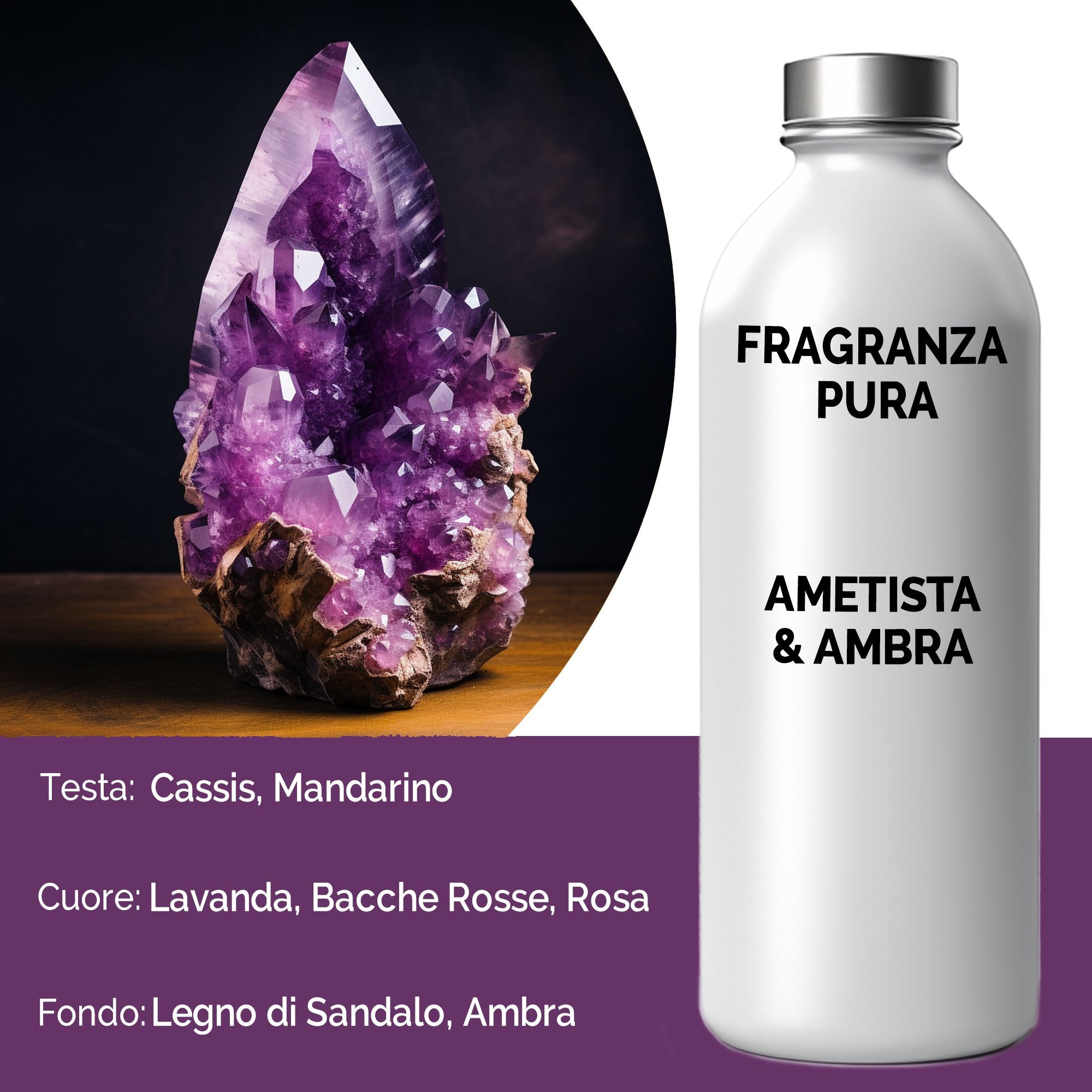 500ml (Pure) FO - Amethyst Crytal & Amber