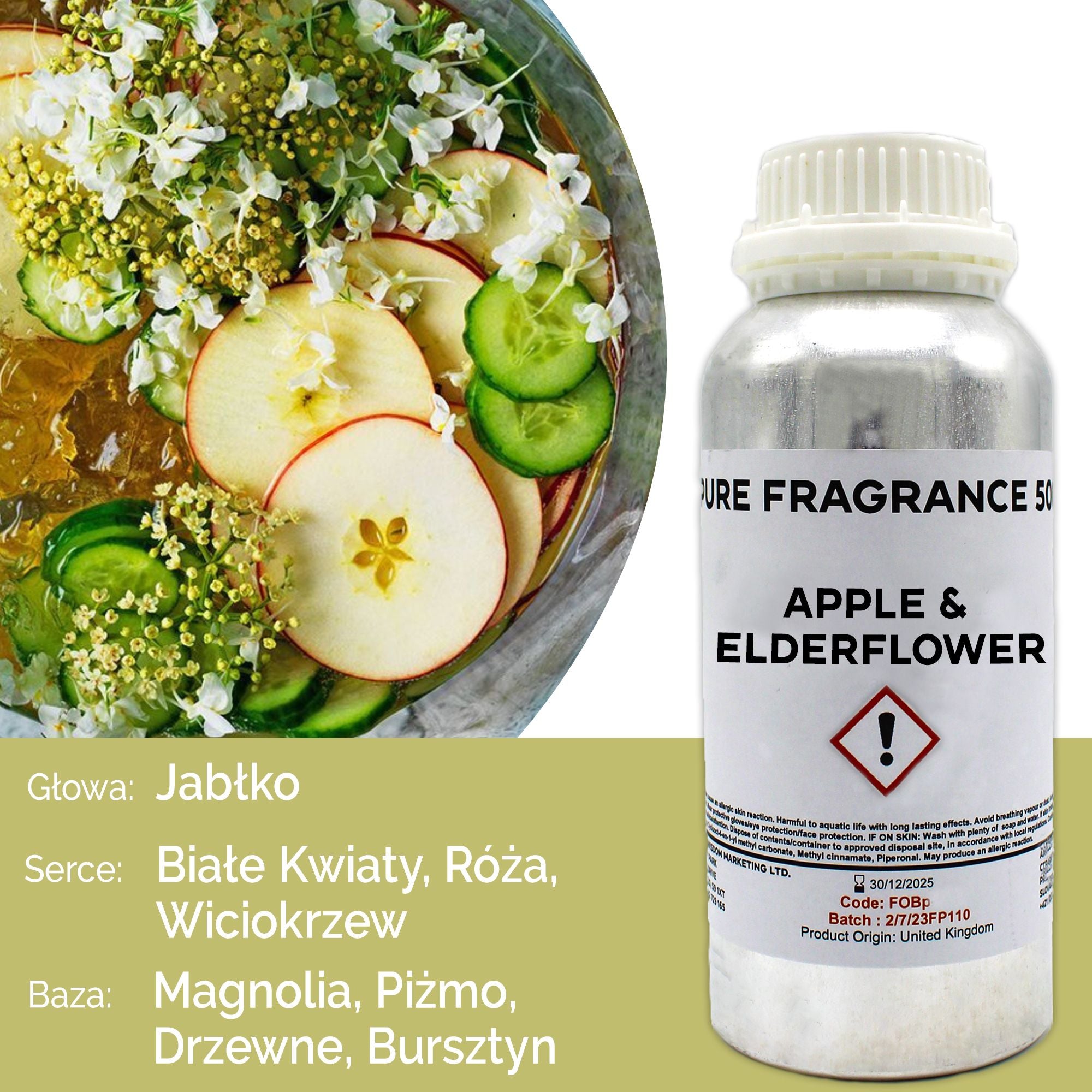 Apple & Elderflower Pure Fragrance Oil - 500ml