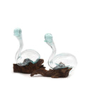 Molten Glass on Wood - Wine Decanter