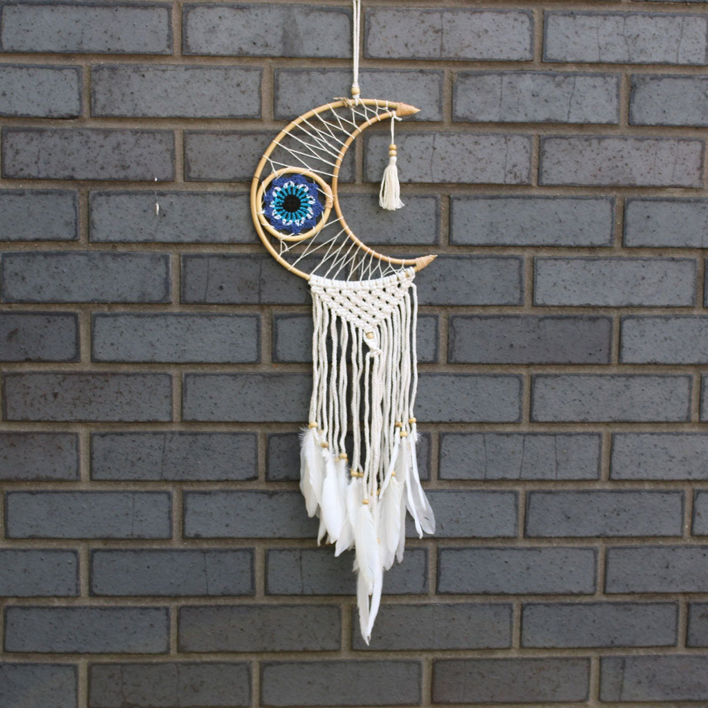 Protection Dream Cather - Macrame Moon Assorted Colours