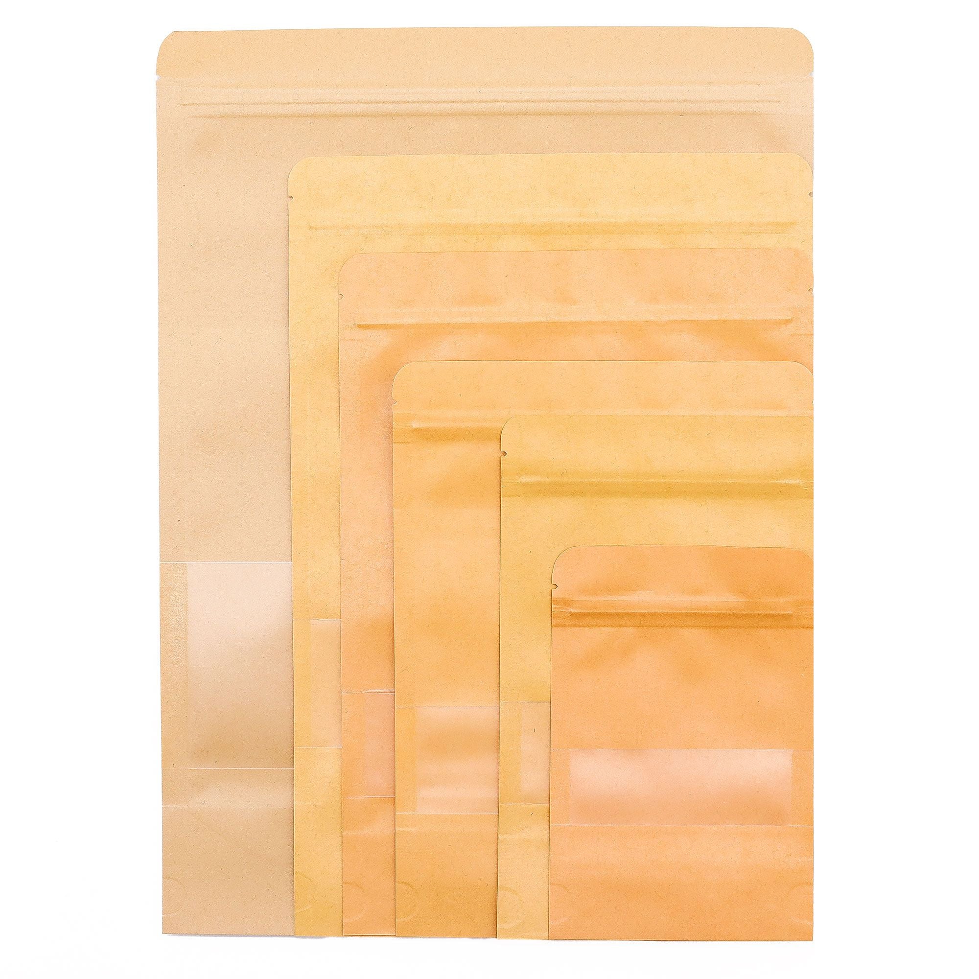 10x Kraft Window Bag 16 x24 cm