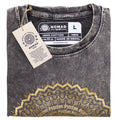Large Stone Washed Teashirt - Hamsa - Dark Grey