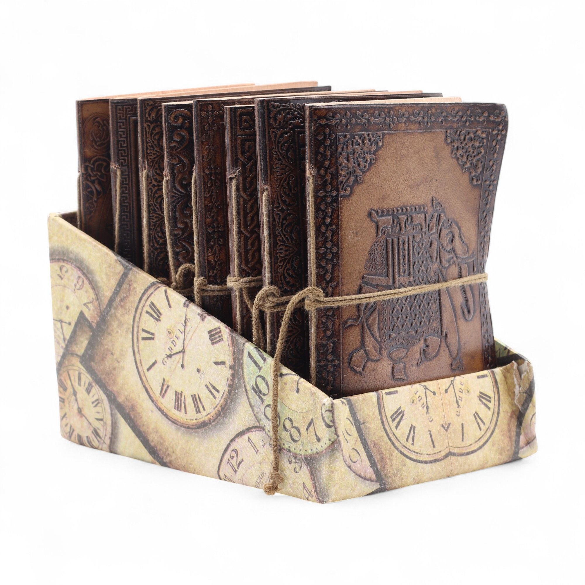 Assorted Esoteric Leather Notebooks - 15x11.5 cm