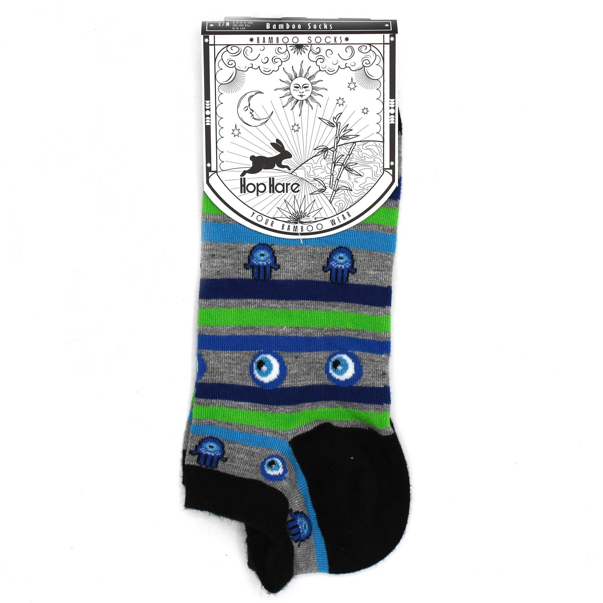 S/M Hop Hare Bamboo Socks Low (36-40) - Evil Eye & Hamsa
