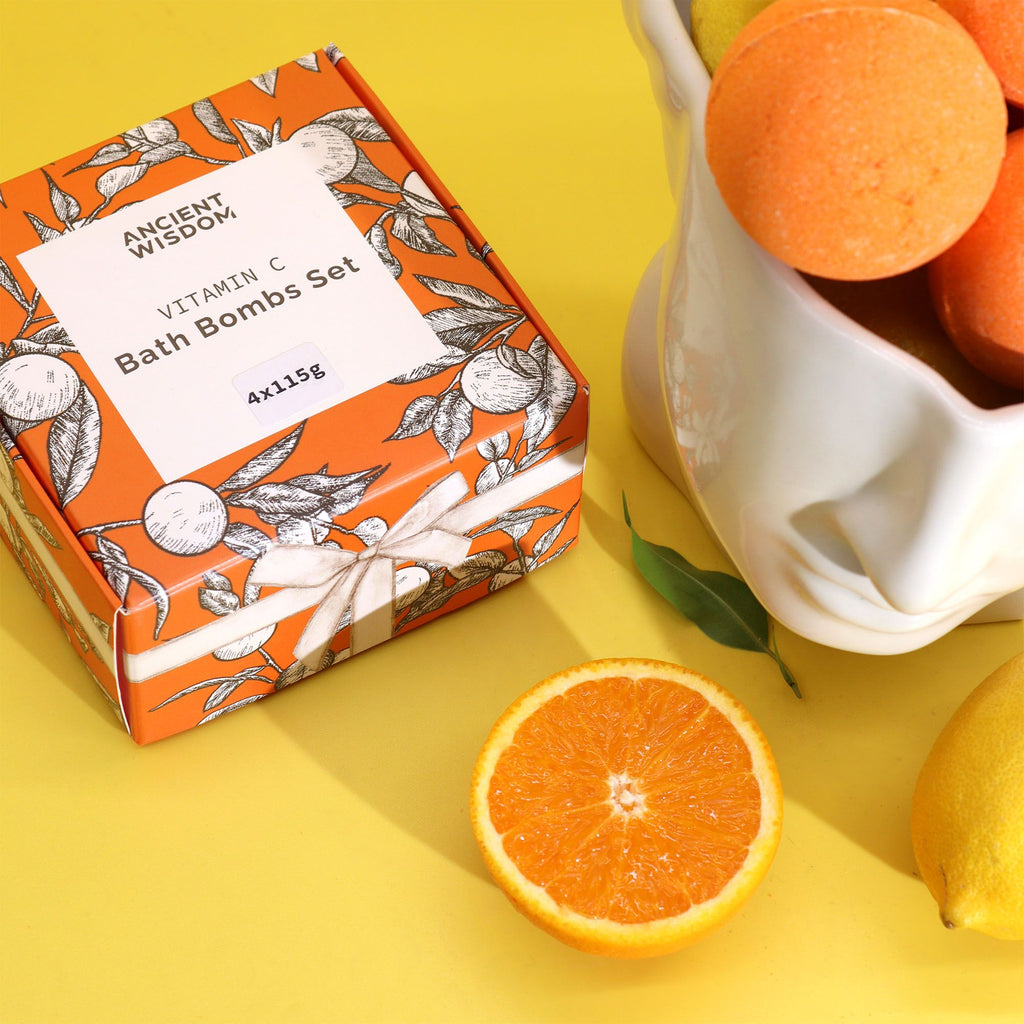 Zesty Vitamin C Bath Bombs Set – Aromatherapy Quartet