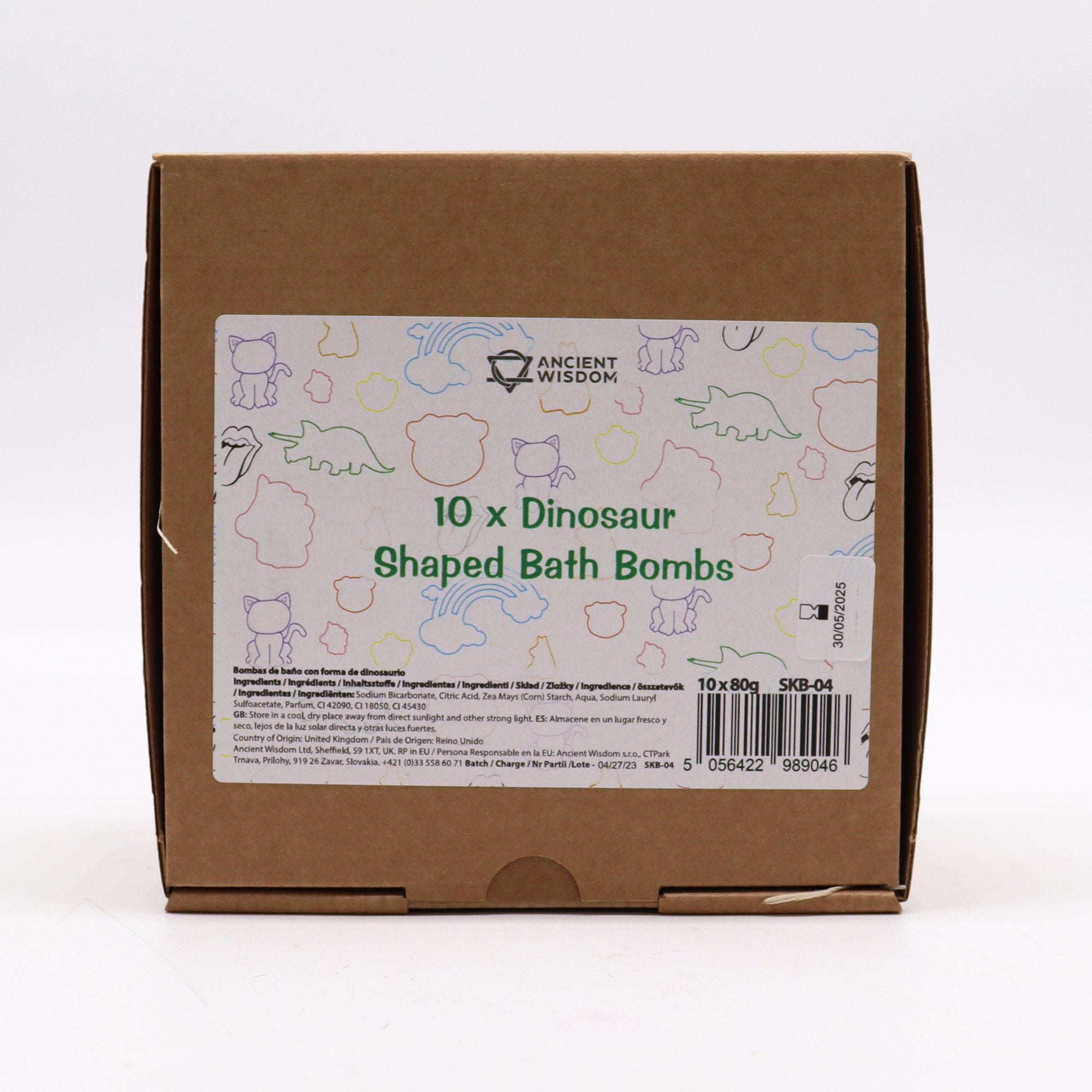 Dinosaur Bathbomb 80g - Blueberry