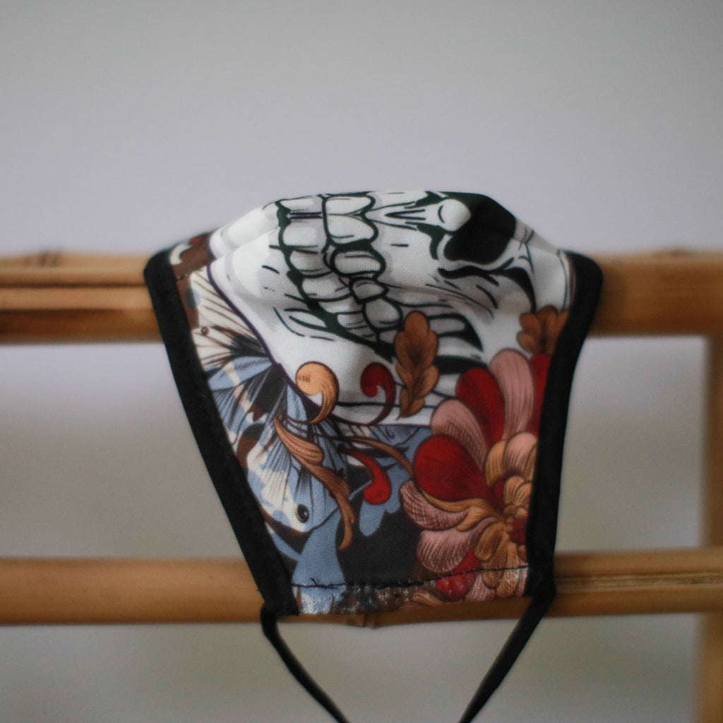 Reusable Fashion Face Covering - Colourful Calavera (Adult)