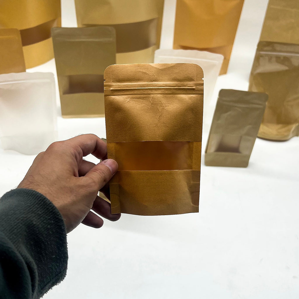 10x Kraft Window Bag 10x16 cm