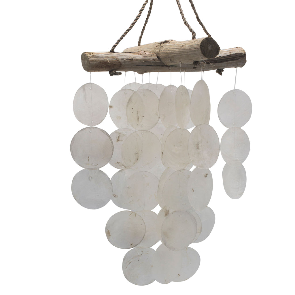 Pearl & Driftwood Cross Chime