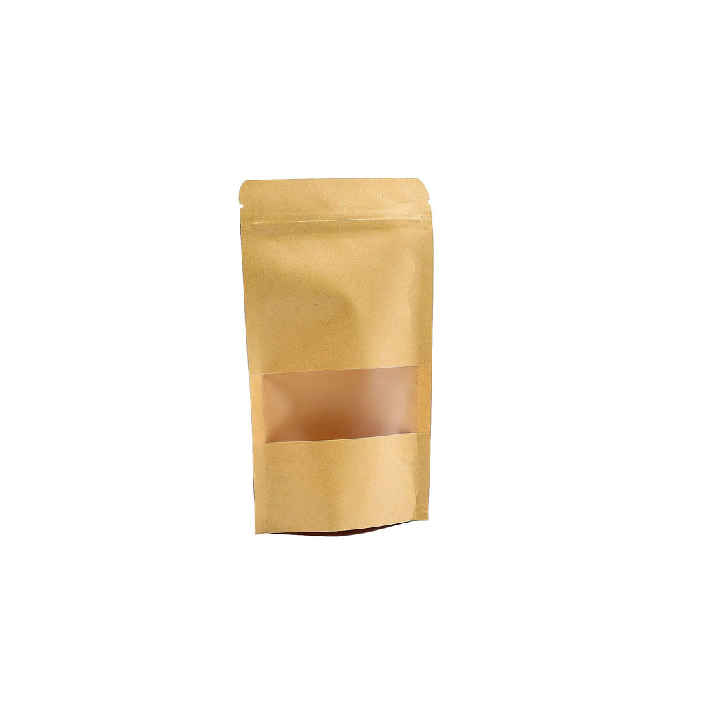 10x Kraft Window Bag 12x20 cm