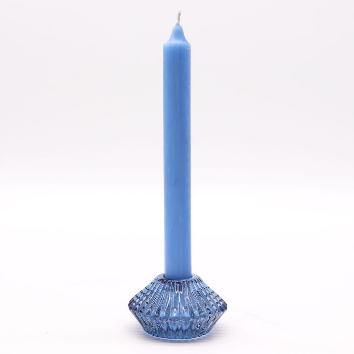 Set of 2  Flower Flip Dinner Candle / Tealight Holder - Royal Blue