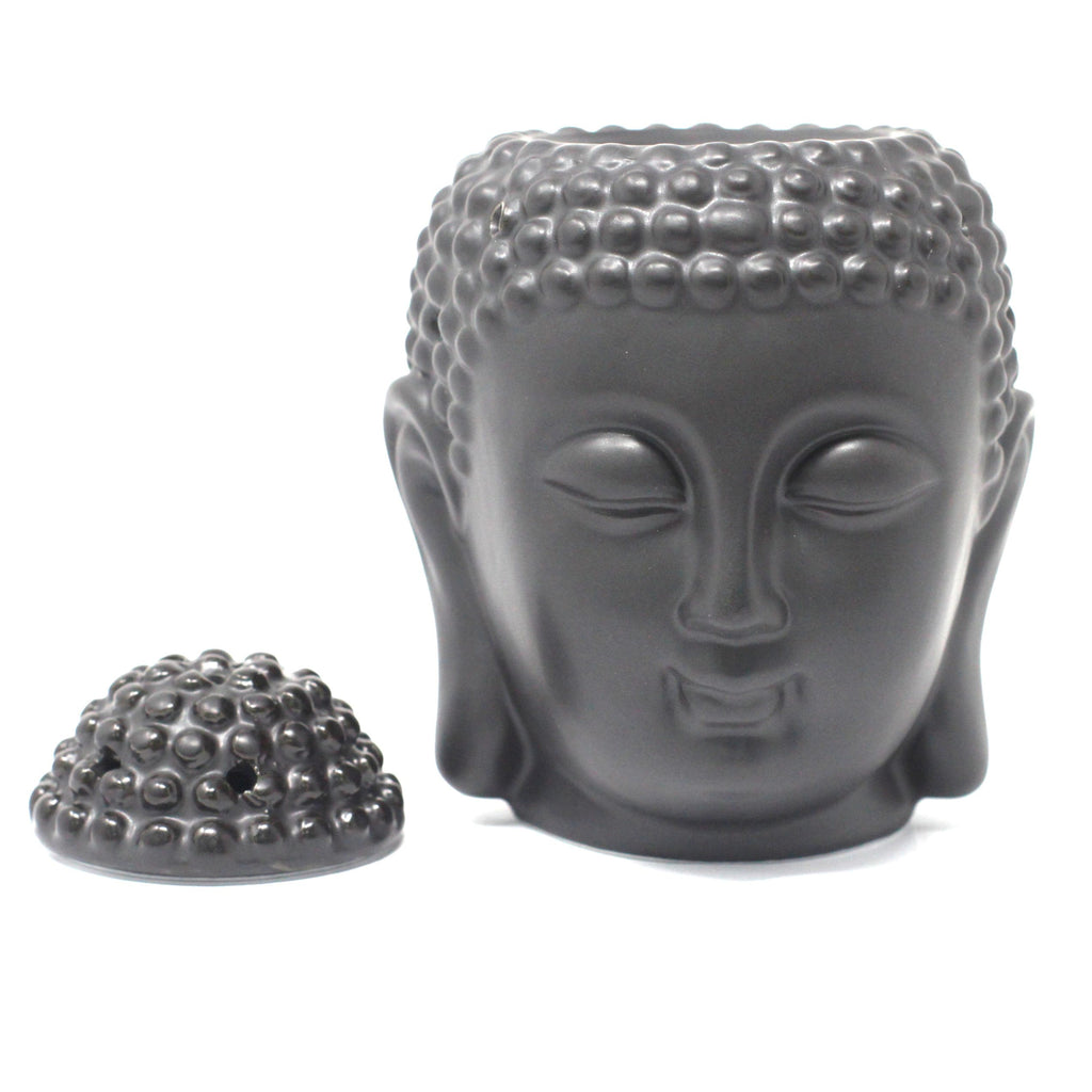 Buddha Head Oil Burner - Black