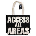 Nomad Sari Iconic Classic Tote Bag - ACCESS ALL AREAS - Black Natural 10oz