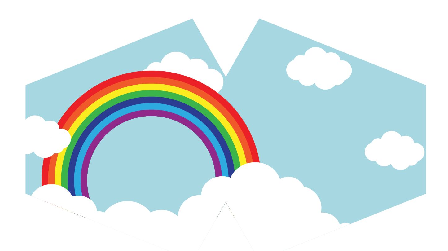 Reusable Fashion Face Covering - Rainbow (Adult)