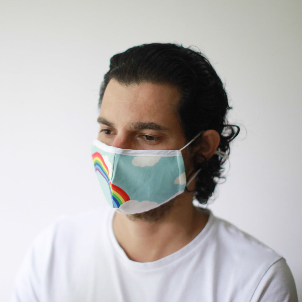 Reusable Fashion Face Covering - Rainbow (Adult)