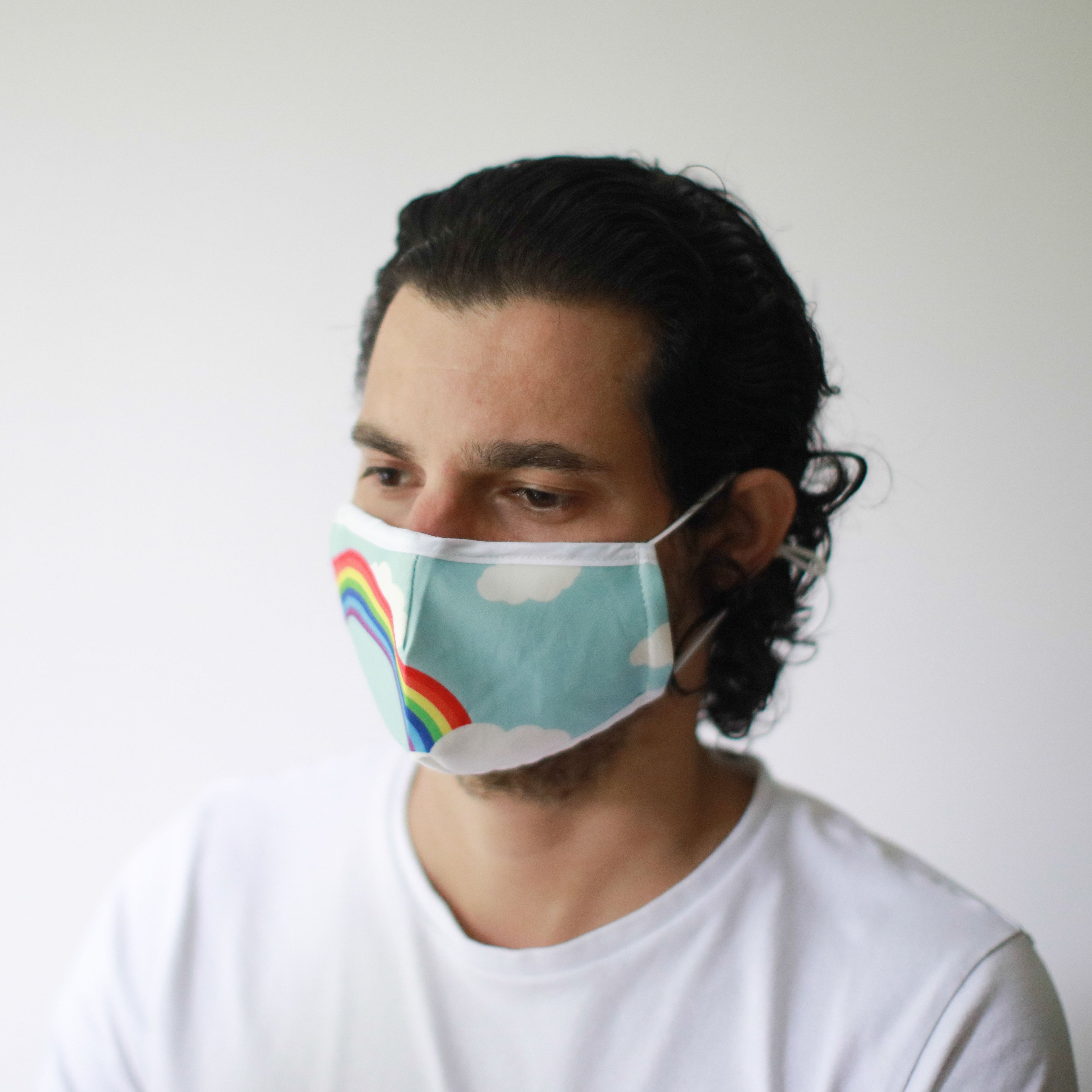 Reusable Fashion Face Covering - Rainbow (Adult)