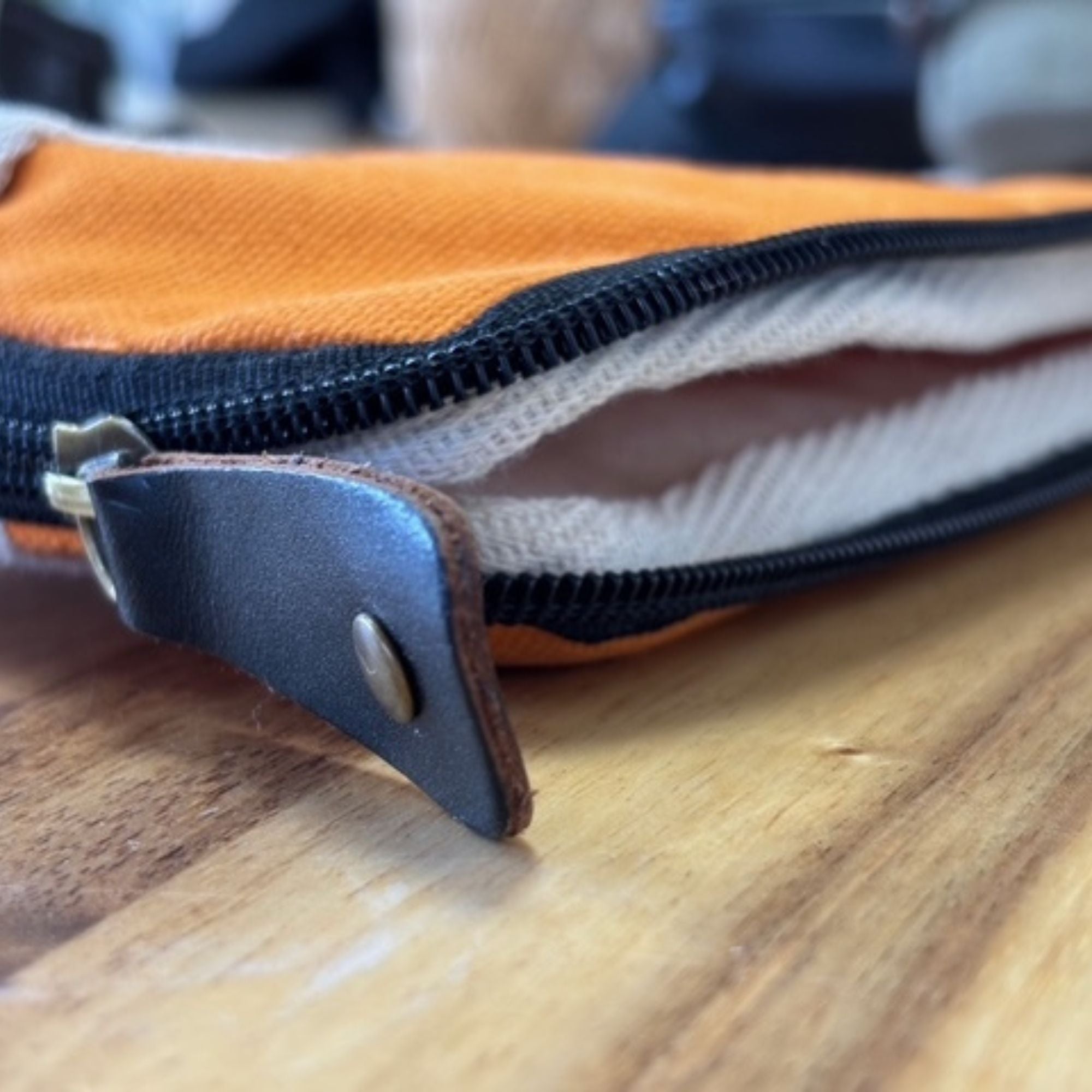 Canvas Large Laptop Pouch - Orange - 30x40cm