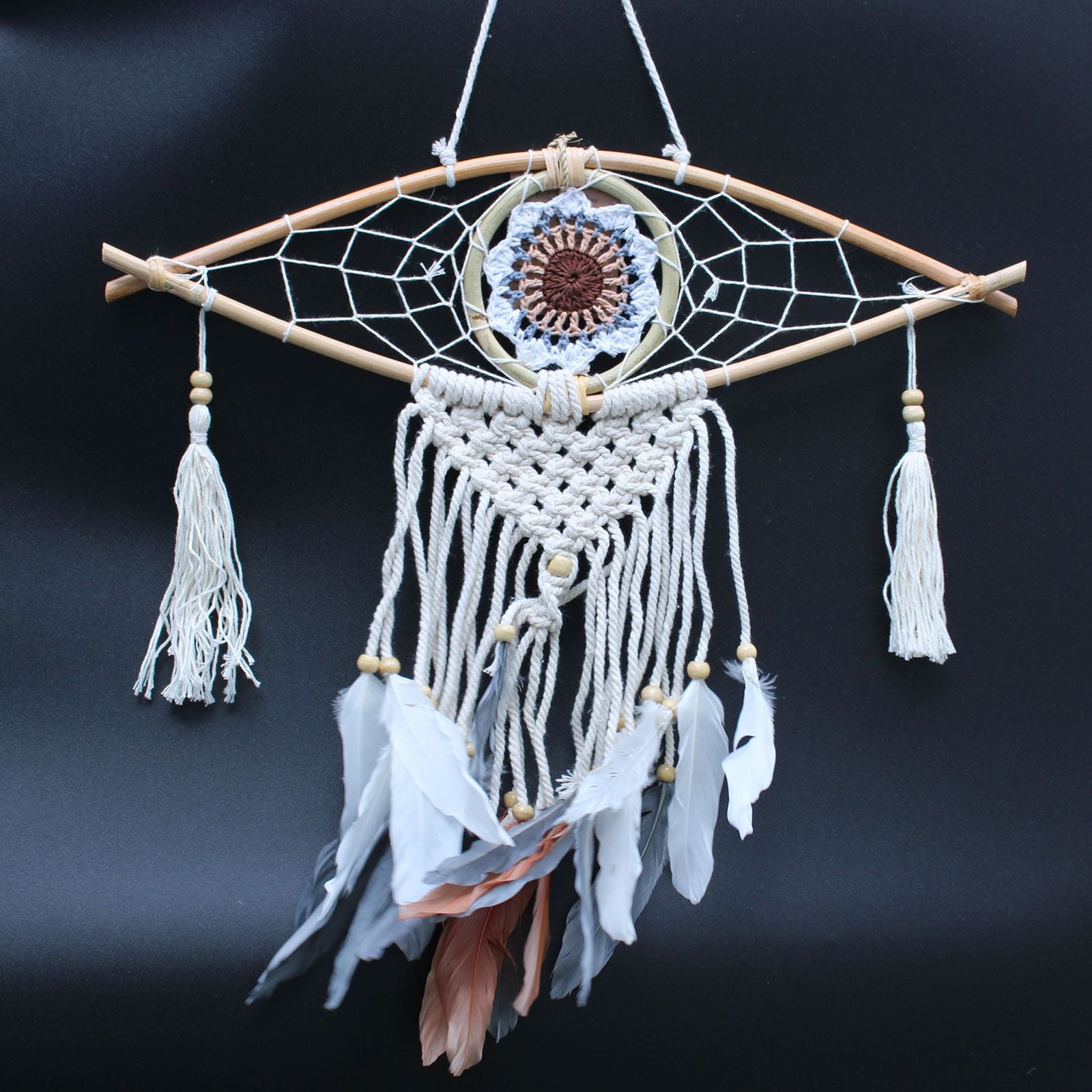 Protection Dream Cather - Sm Macrame Eye Assorted Colours