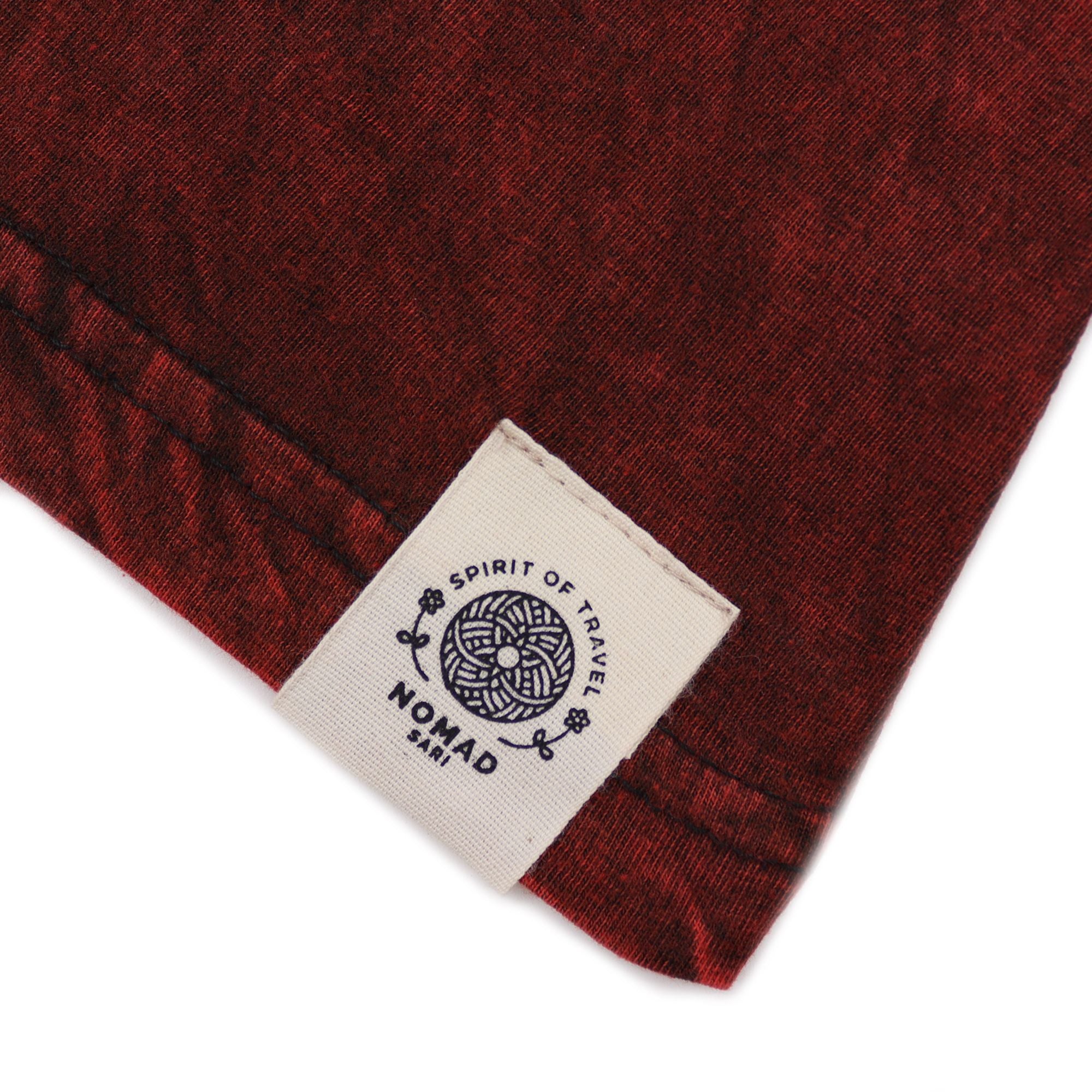 Large Stone Washed Teashirt - Mandala - Maroon