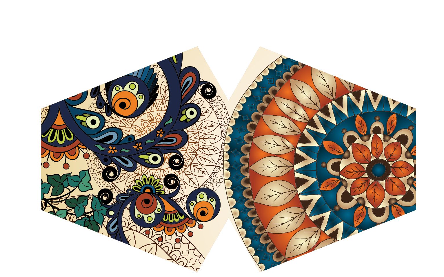 Reusable Fashion Face Covering - Golden Leaves (Adult)