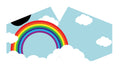 Reusable Fashion Face Covering - Rainbow (Children)
