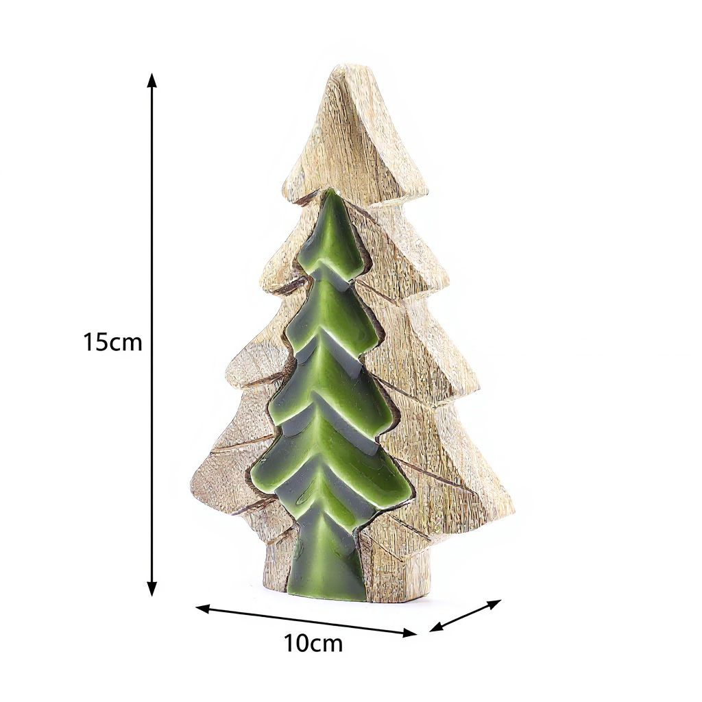 Lost in the Forrest - Small Tree in a Tree Wooden Decoration - 15x10cm