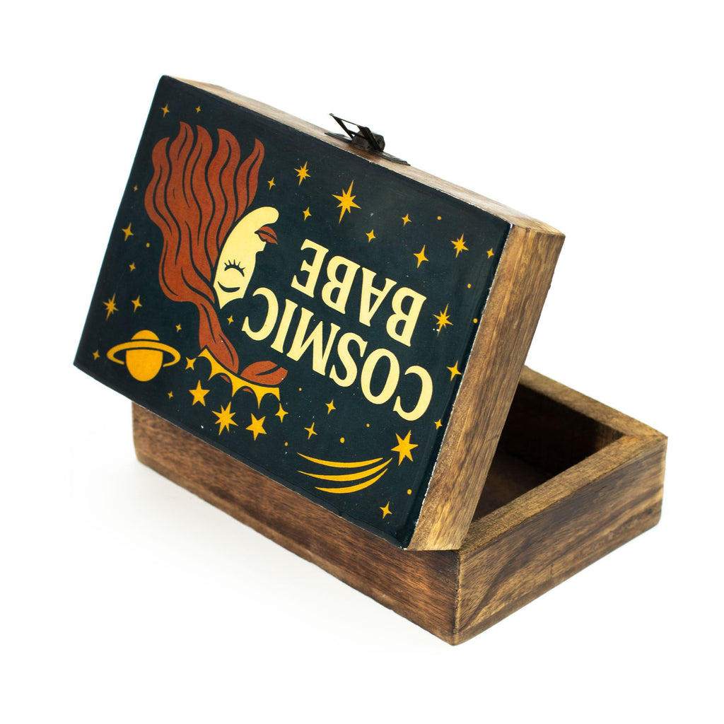 Medium Enamelled Box  - Cosmic Babe