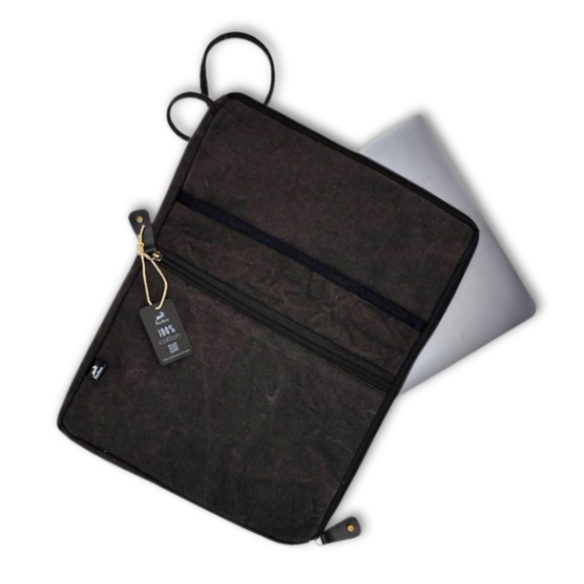 Stonewash  Large Laptop Pouch - Charcoal - 30x40cm