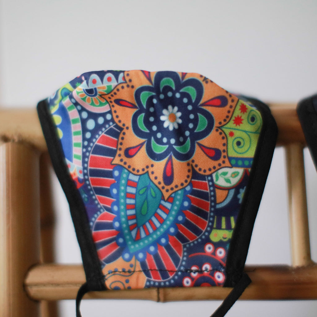 Reusable Fashion Face Covering - Funky Swirls (Adult)