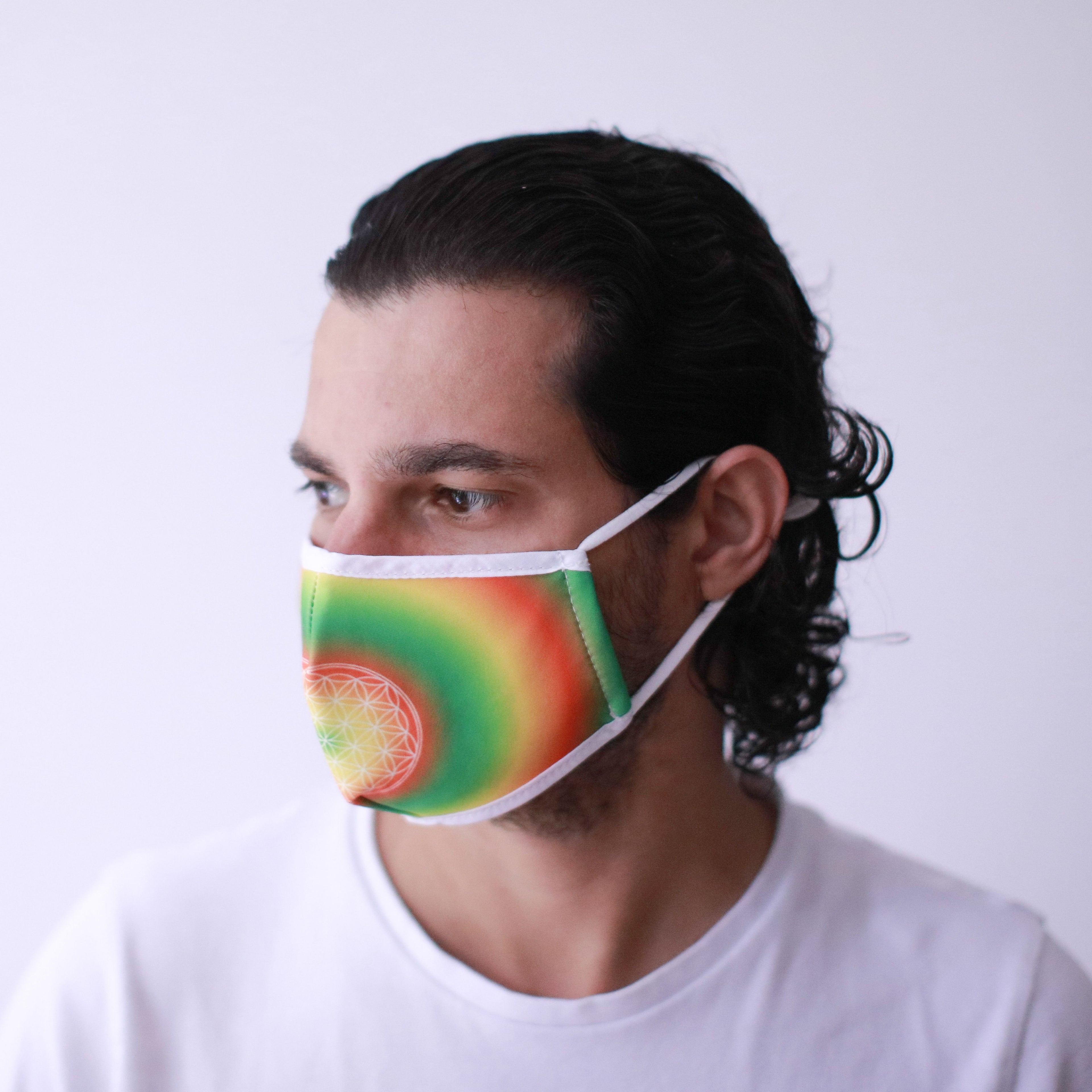 Reusable Fashion Face Covering - Flower of Life (Adult)