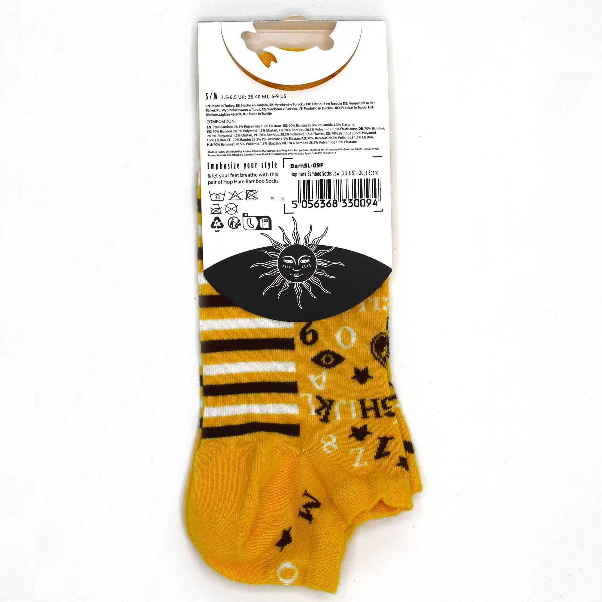 S/M Hop Hare Bamboo Socks Low (36-40) - Ouija Board