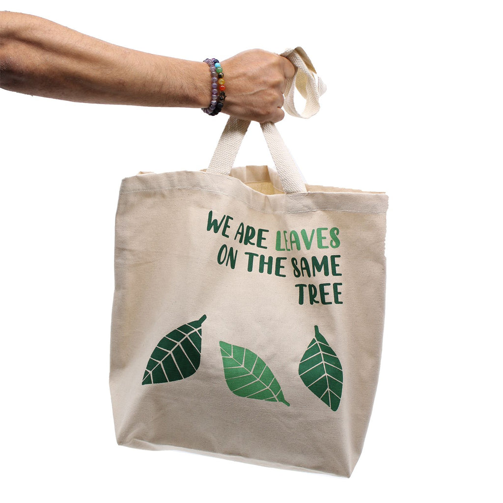 Printed Cotton Bag - We are Waves - Natural