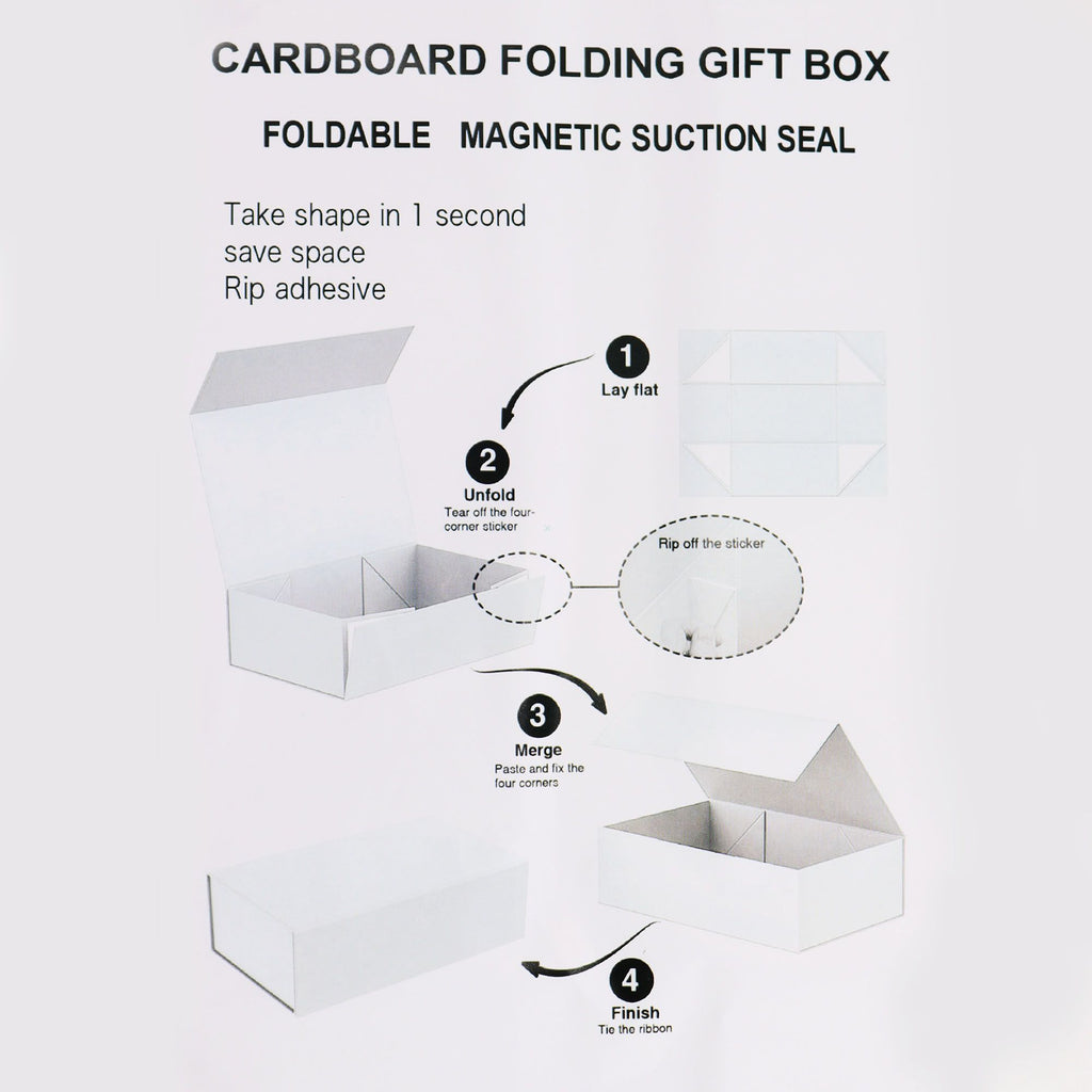 Flat Pack Gift Box - Medium Square (20x18.2x8cm) - Pink