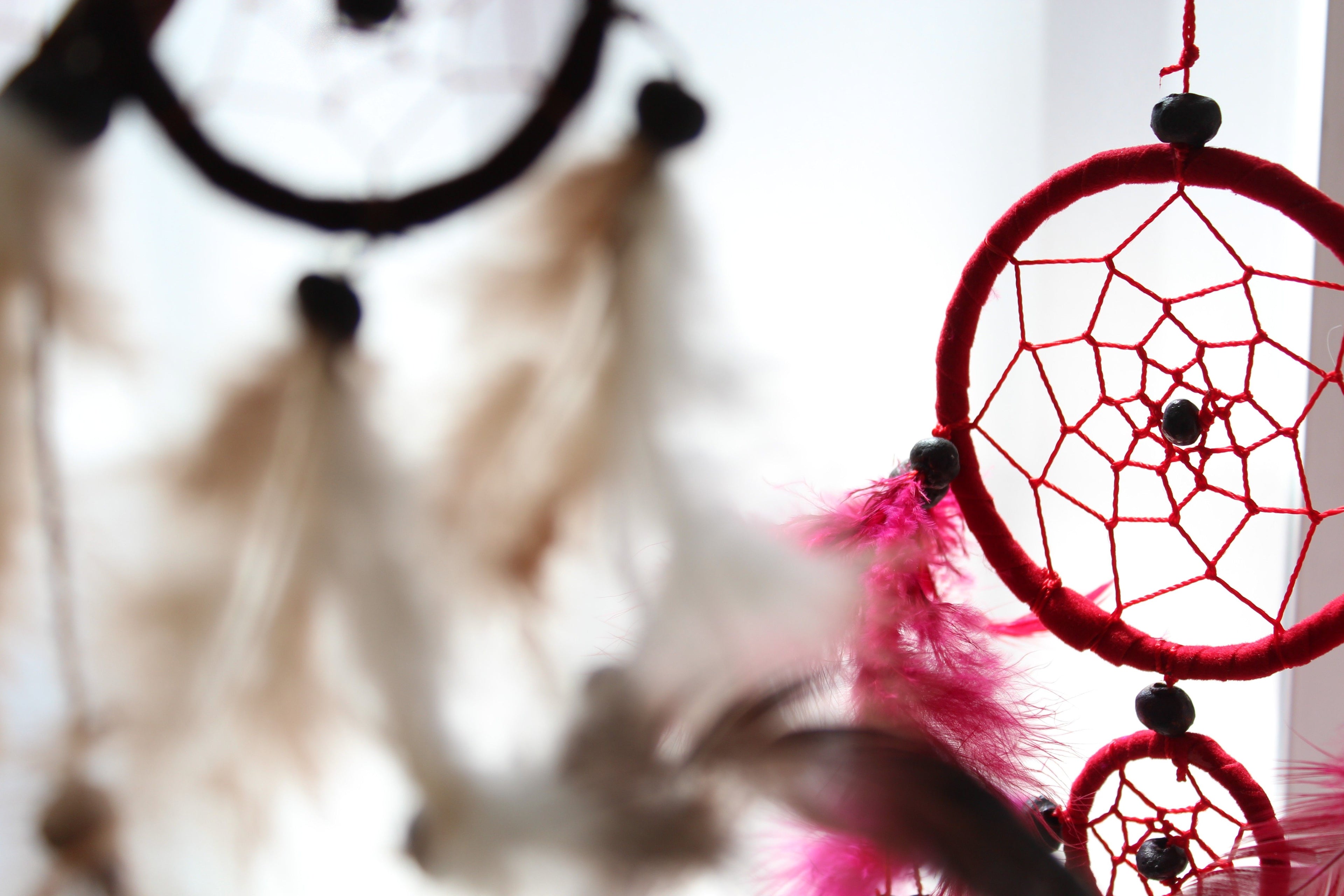 Bali Dreamcatcher - Small Heart - Turq/Pink/Purp