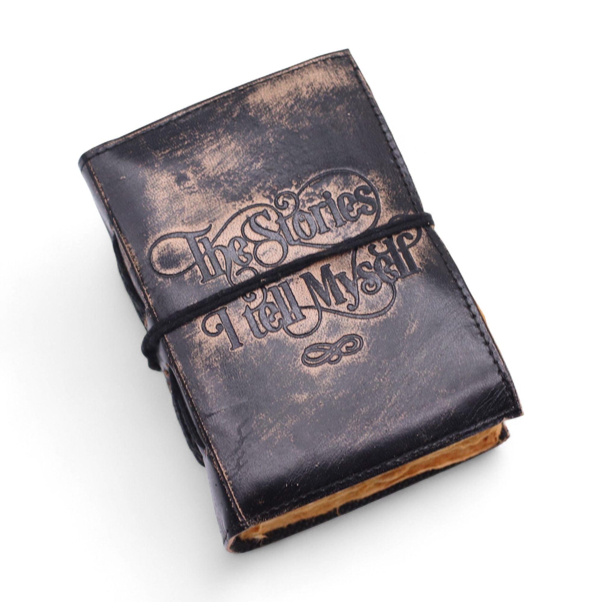 Fat Deckled Edge Leather Notebooks (5x3.5") - The Stories I Tell Myself
