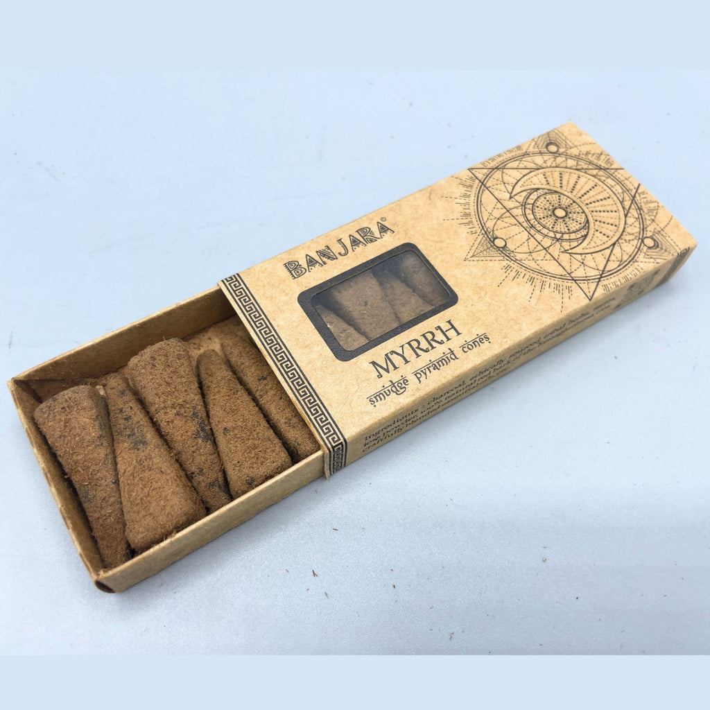 Banjara Smudge Pyramid Cones -  Myrrh