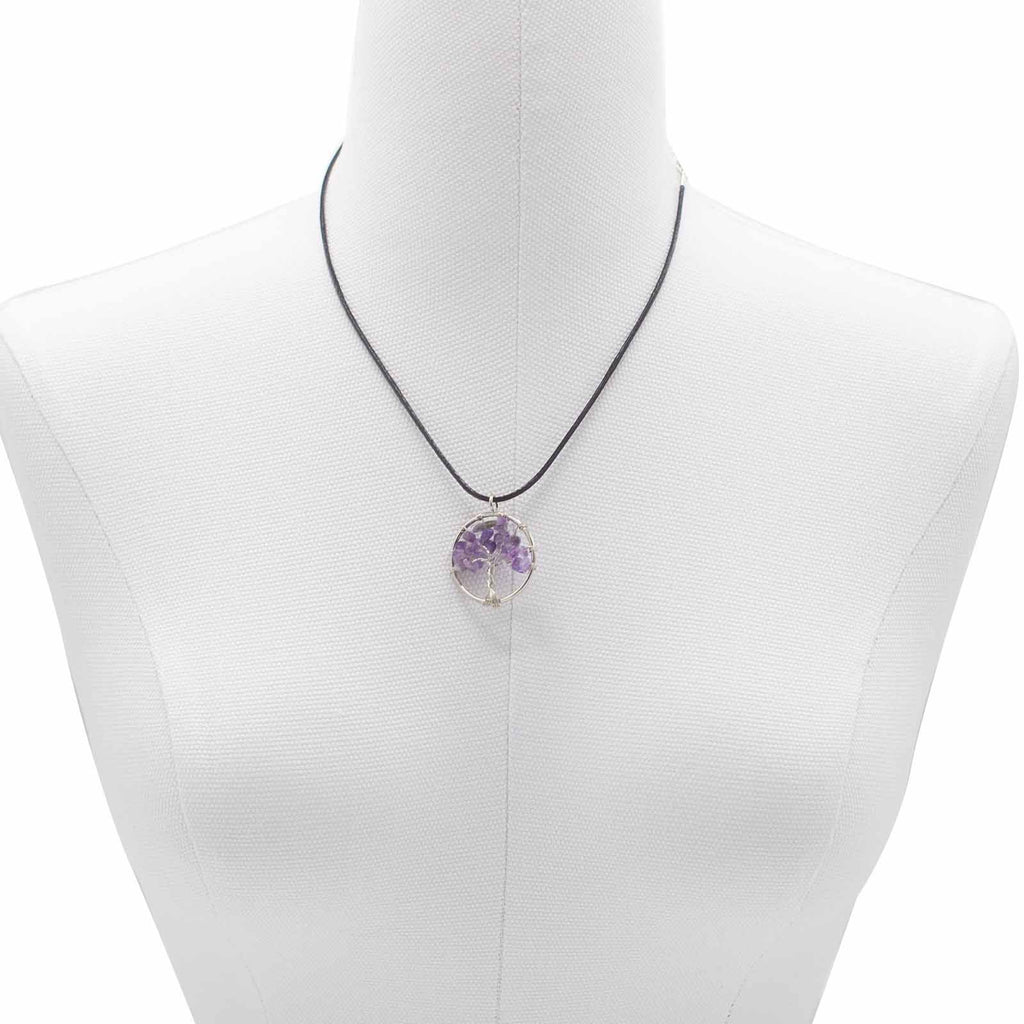 Tree of Life Pendant - Amethyst