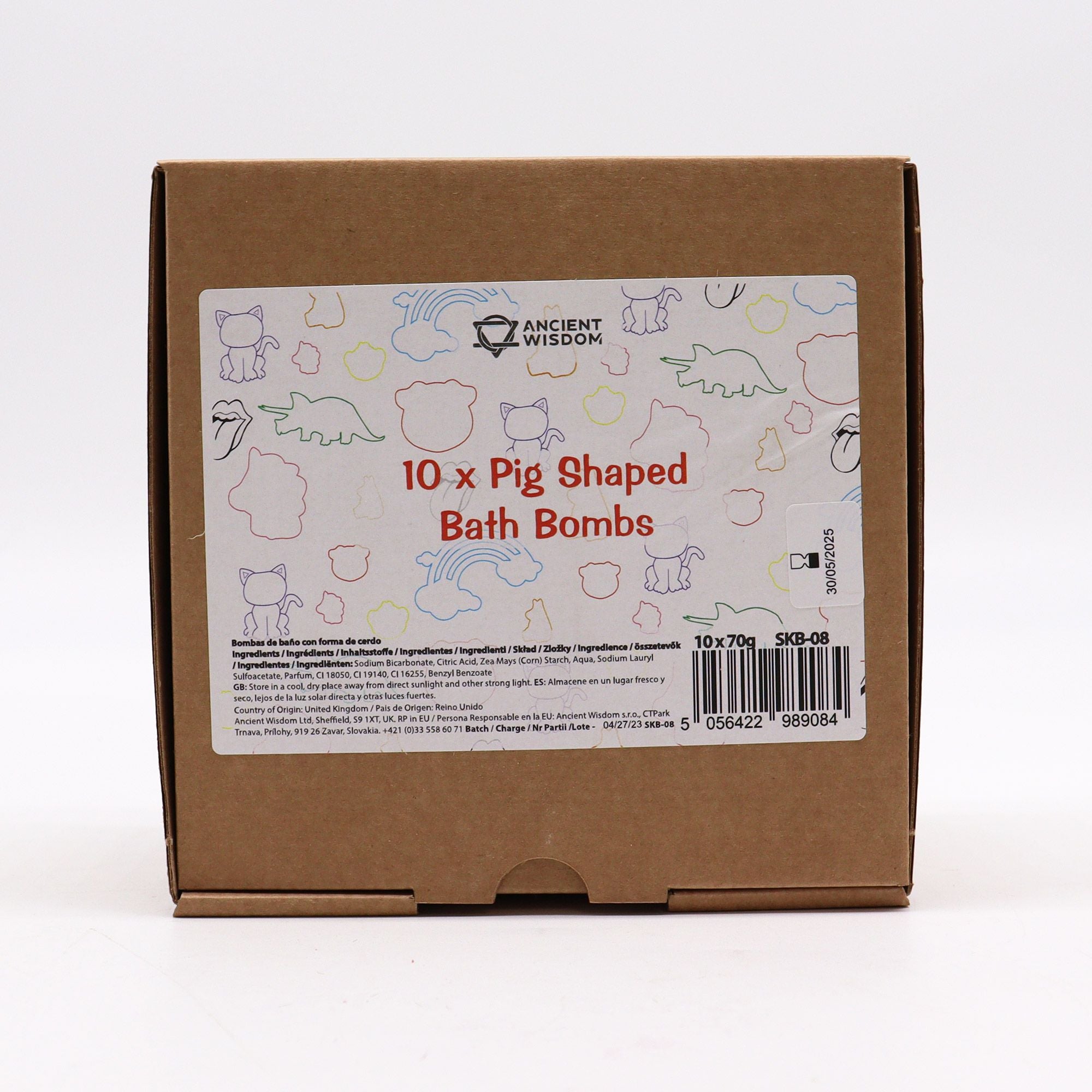 Pig Bathbomb 70g - Vanilla Cupcake
