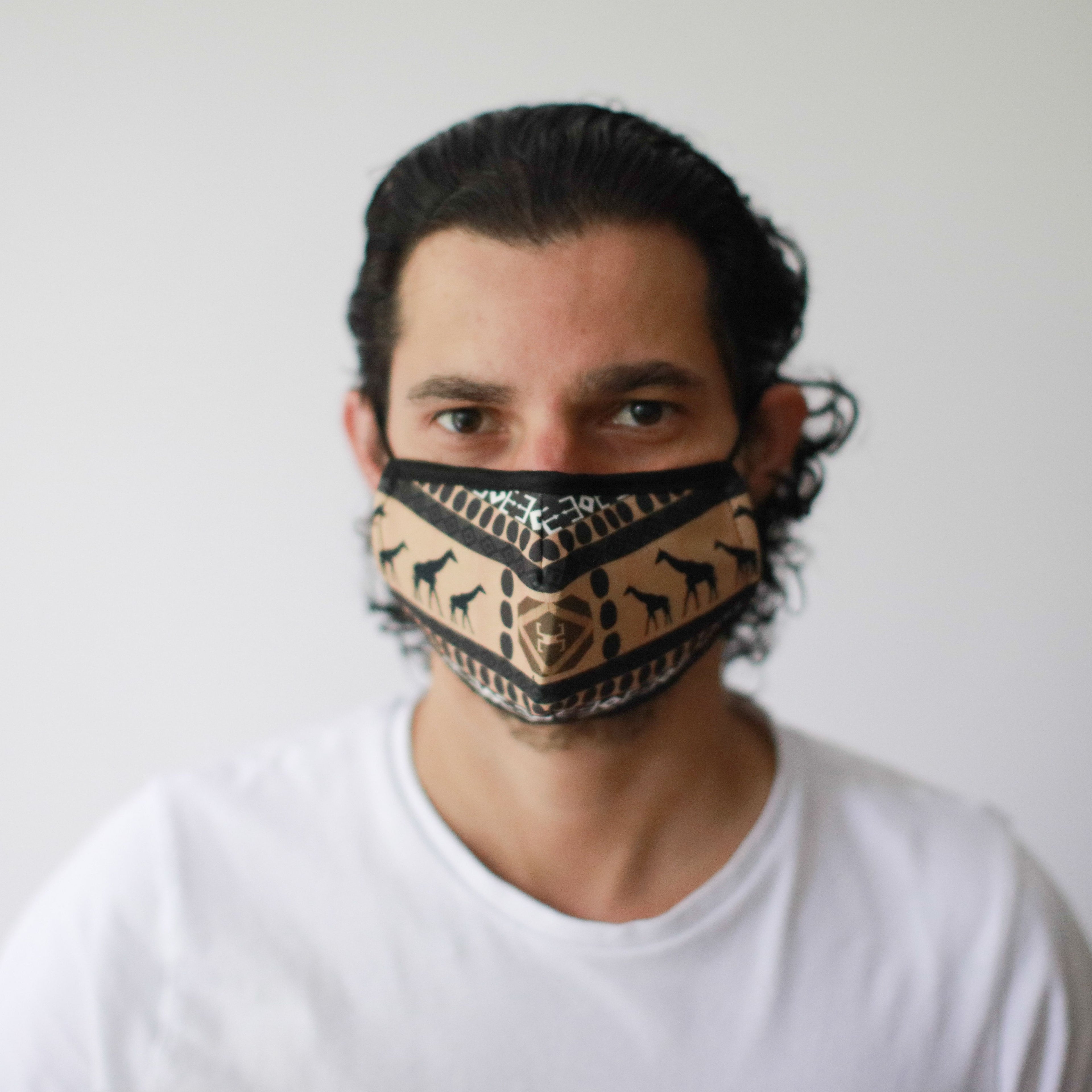 Reusable Fashion Face Covering - African Tribal  (Adult)