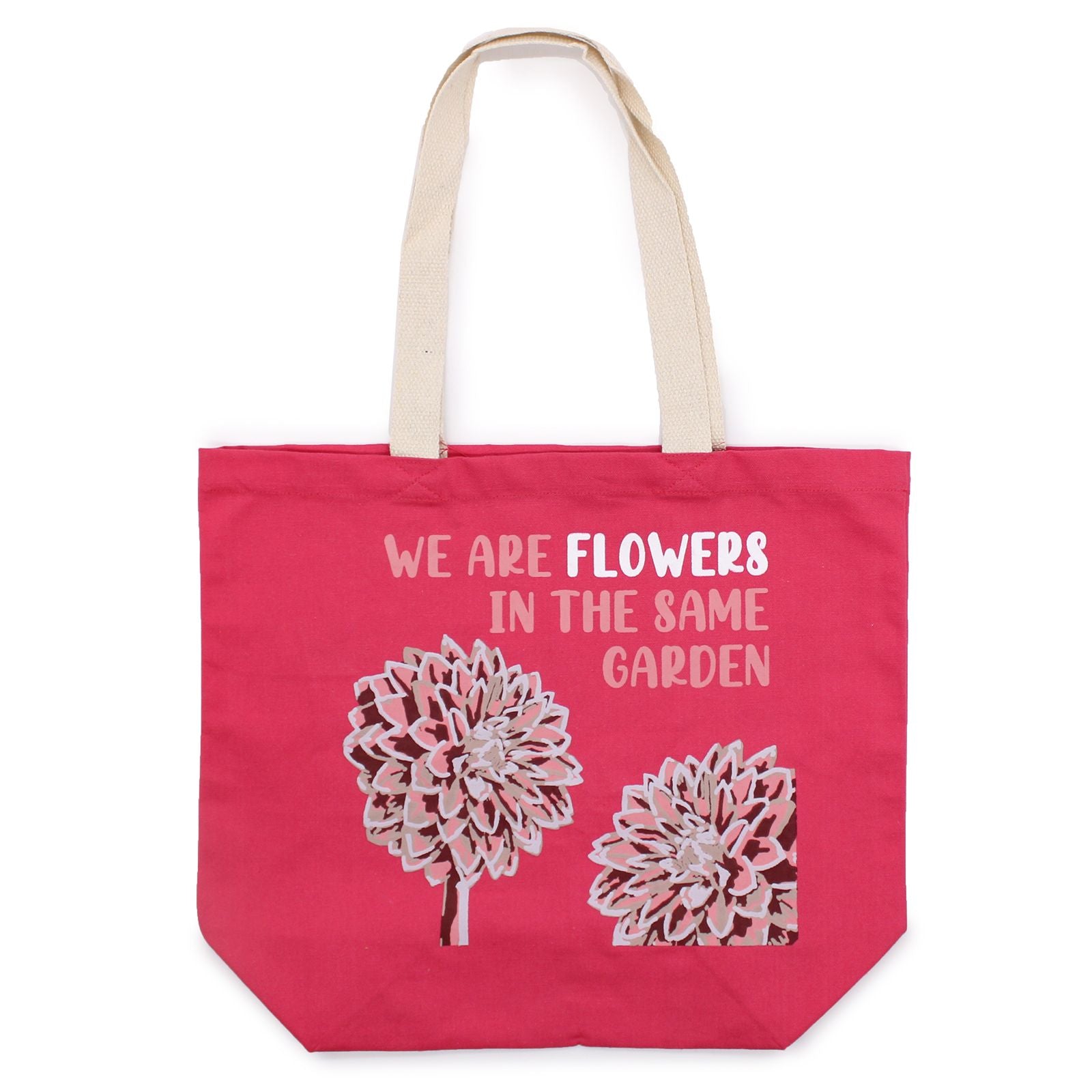 Printed Cotton Bag - We are Flowers - Natural